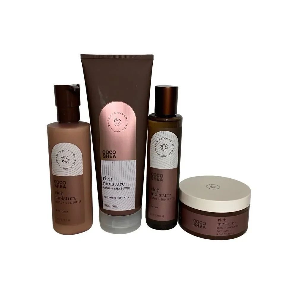 Bath and Body Works COCO SHEA RICH MOISTURIZER COCOA + SHEA BUTTER 4 Piece Set